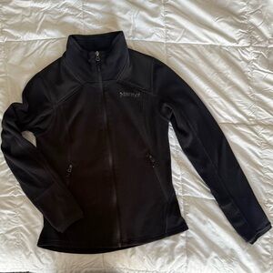 Marmot Polartec Fleece Zip Up Black Jacket Women’s Size Medium Athletic